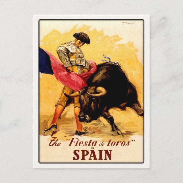 Cartão Postal Cartão-postal com Poster de combate em espanhol (Frente)