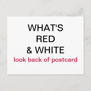 Cartão Postal Cartão-postal com Sinalizador Red & White Canada
