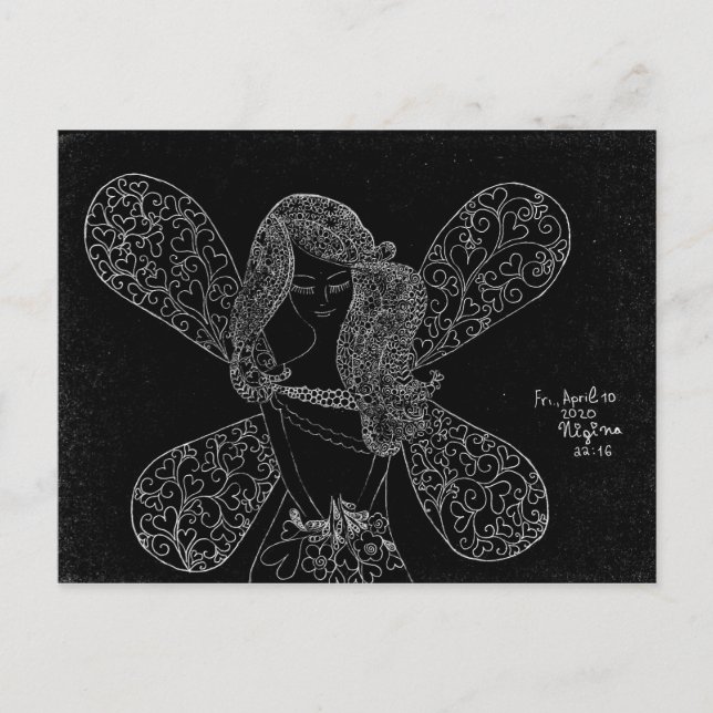 Cartão Postal Cartão-postal com um belo design simulado por rend (Frente)