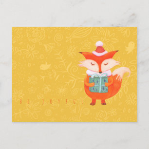 Cartão Postal Cartão-postal com uma raposa fofa fofa por dreaml