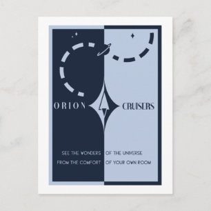 Cartão Postal Cartão-postal com Viagem de Espaço - Orion Cruiser