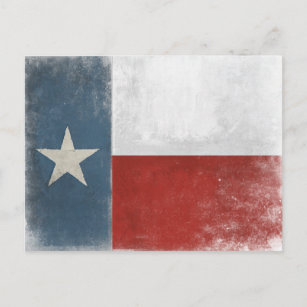 Cartão Postal Cartão-postal com Vintage Distress Texas Flag
