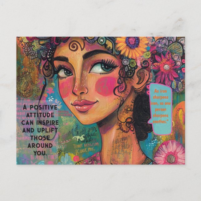 Cartão Postal Cartão-Postal Como Ferro Sharpens Ferro Proverbs 2 (Frente)