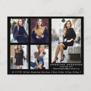 Cartão Postal Cartão-postal Comp de Ator 5 Fotográfico Blk