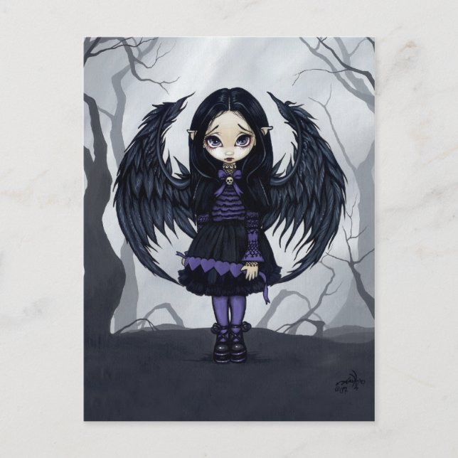 Cartão Postal Cartão-postal "Corações de Papel Roxo" (Frente)