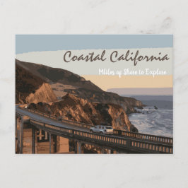 Cartão Postal Cartão-postal Costeiro California Miles Shore