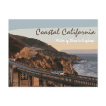 Cartão-postal Costeiro California Miles Shore