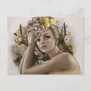 Cartão Postal Cartão-postal "Craspedia" de Pintura