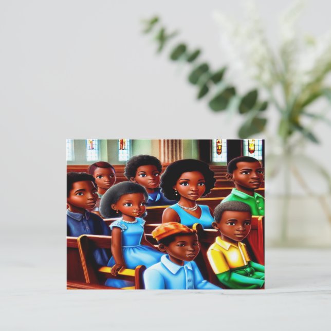 Cartão Postal Cartão-postal cristão de manhã de domingo (Em pé/Frente)