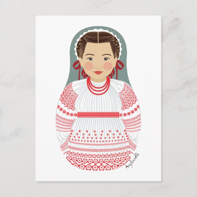 Cartão Postal Cartão-postal Croata Matryoshka (Frente)