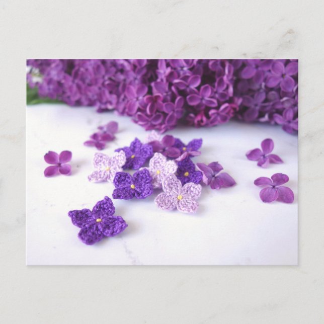 Cartão Postal Cartão-postal Crochet Lilac (Frente)
