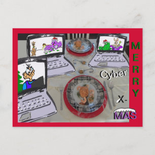 Cartão Postal Cartão-postal Cyber X-Mas feliz