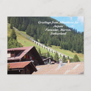 Cartão Postal Cartão-postal da AFA, Suiça Murren Funicular