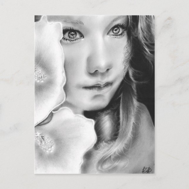 Cartão Postal Cartão-postal da Angel Eyes Girl (Frente)
