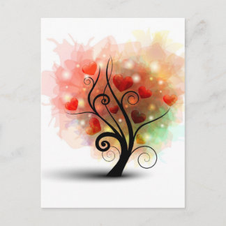 Cartão Postal Cartão-postal da árvore cardíaca