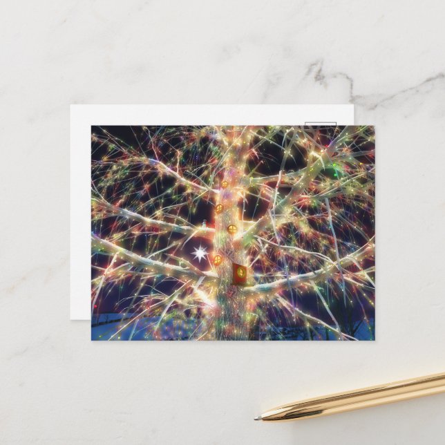 Cartão Postal Cartão-postal da Árvore de Natal (Frente/Verso In Situ)