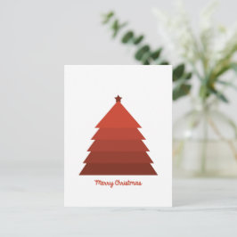 Cartão Postal Cartão-postal da árvore de Natal Vermelho