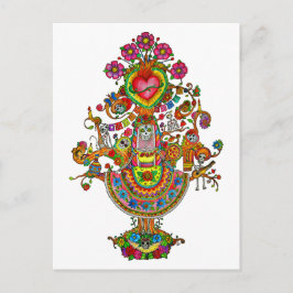 Cartão Postal Cartão-postal da Árvore Vida do Dia de Muertos