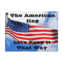 Cartão-postal da bandeira americana