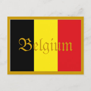 Cartão Postal cartão-postal da bandeira da Bélgica
