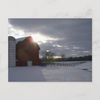 Cartão Postal Cartão-postal da Barn de inverno