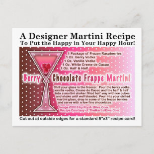 Cartão Postal Cartão-postal da Berry Chocolate Frappe Martini