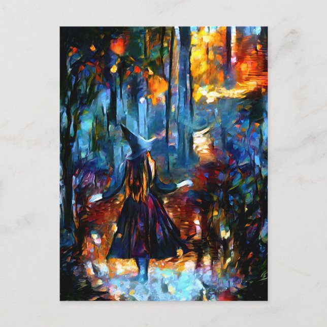 Cartão Postal Cartão-postal da bruxa (Frente)