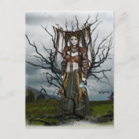 cartão-postal da bruxa da fantasia