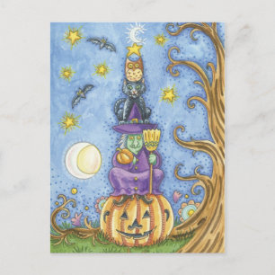 Cartão Postal Cartão-postal da Bruxa do Halloween