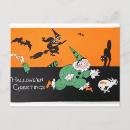 Cartão Postal Cartão-postal da Bruxa do Halloween: Brincadeira W