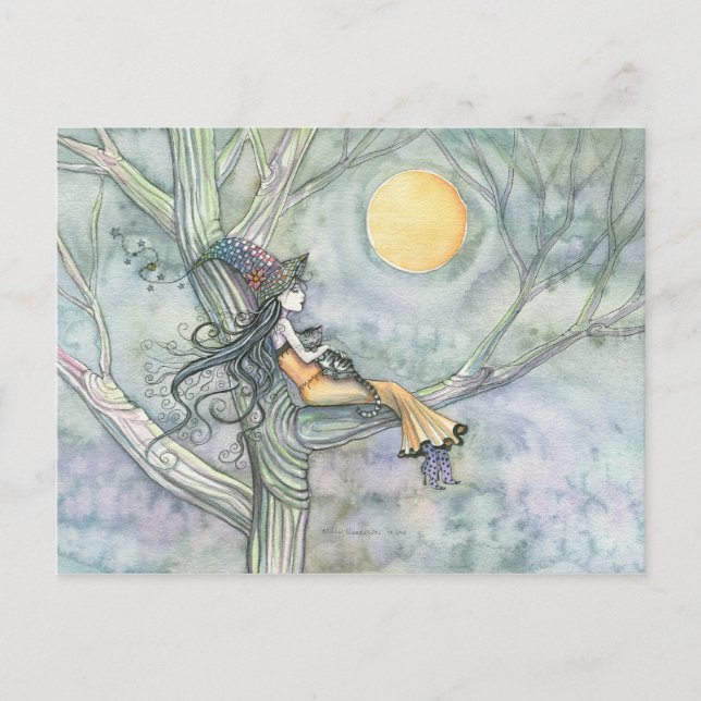 Cartão Postal Cartão-postal da bruxa doce de solidão (Frente)