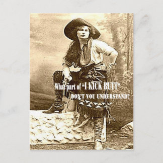 Cartão Postal Cartão-postal da Bumbum Western Cowgirl