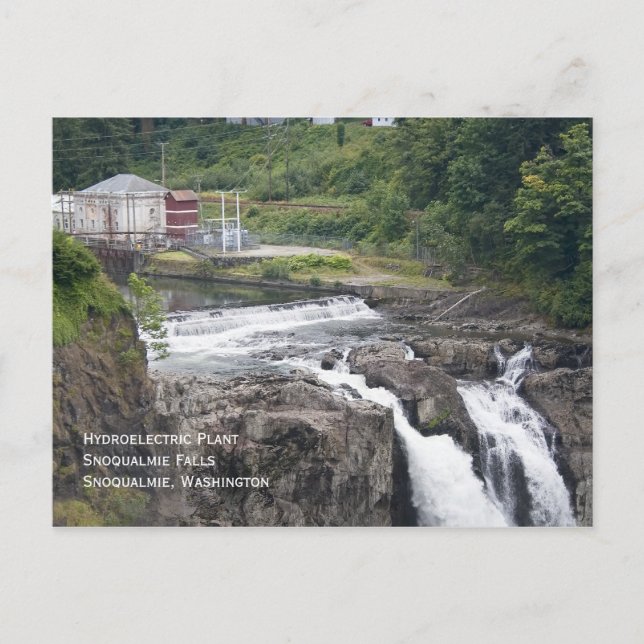 Cartão Postal Cartão-postal da Cachoeira de Snoqualmie (Frente)