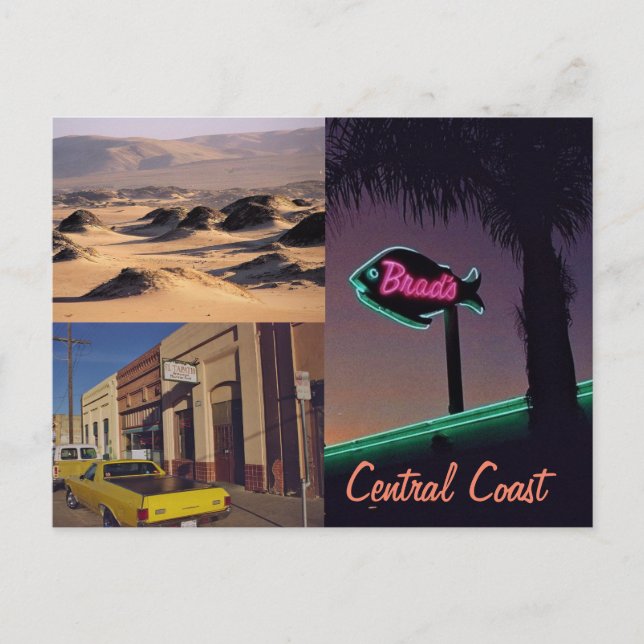 Cartão Postal Cartão-postal da Califórnia (Costa Central) (Frente)
