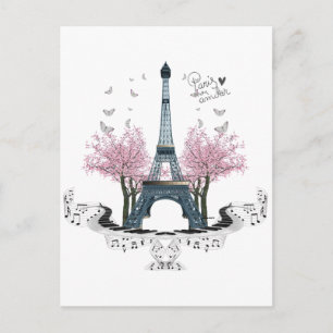 Cartão Postal Cartão-postal da Canvas de Amour de Paris