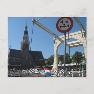 Cartão Postal Cartão-postal da Casa de Pesagem de Alkmaar Drawbr