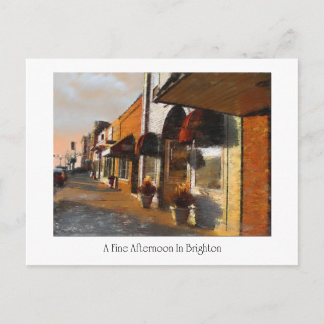 Cartão Postal Cartão-postal da cena de Brighton Michigan (Frente)