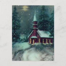 Cartão Postal Cartão-postal da cena de neve da igreja
