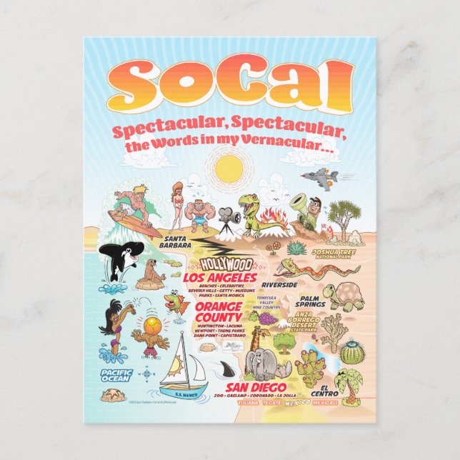 Cartão Postal Cartão-postal da cena SoCal (Frente)
