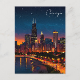 Cartão Postal Cartão-postal da cidade de Chicago