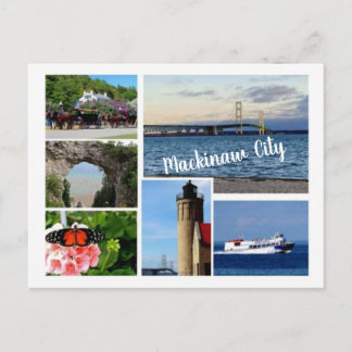 Cartão Postal Cartão-postal da Cidade Mackinaw
