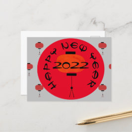 Cartão Postal Cartão-postal da Cinza Vermelha de Ano Novo Chinês