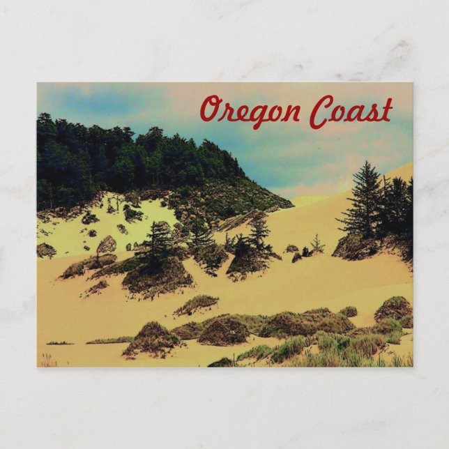 Cartão Postal Cartão-postal da Costa do Oregon (Dunas) (Frente)