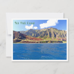 Cartão Postal Cartão-postal da Costa Pali de Kauai