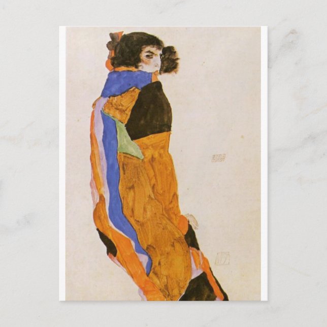Cartão Postal Cartão-postal da Dançarina Moa de Egon Schiele (Frente)