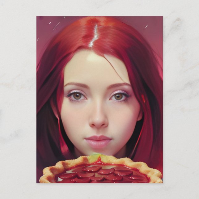 Cartão Postal Cartão-postal da deusa do morango (Frente)