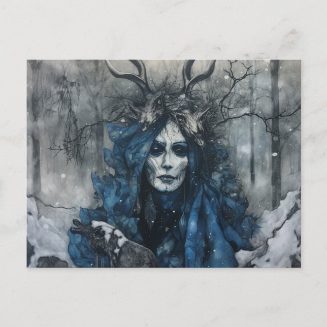 Cartão Postal Cartão-postal da Deusa Florestal Pagan (Frente)