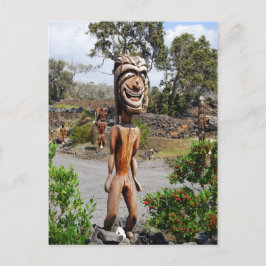 Cartão Postal Cartão-postal da Escultura Ki'i Havaiana