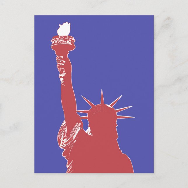 Cartão Postal Cartão-postal da Estátua da Liberdade (Frente)