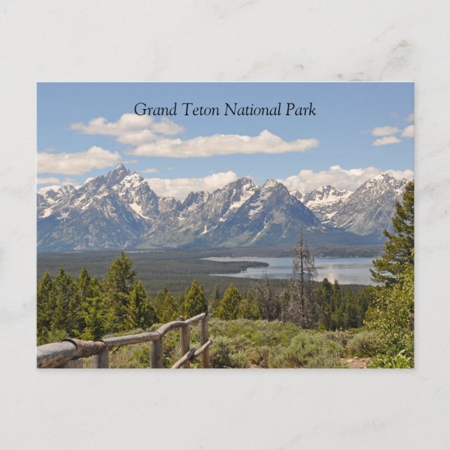 Cartão Postal Cartão-postal da exibição cênnica Grand Teton (Frente)